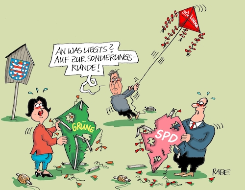 Cartoon: Lass deinen Drachen steigen (medium) by RABE tagged landtagswahlen,wahlergebnisse,sachsen,brandenburg,groko,spd,cdu,rabe,ralf,böhme,cartoon,karikatur,pressezeichnung,farbcartoon,tagescartoon,arzt,doktor,csu,afd,verluste,rechte,populismus,thüringen,erfurt,bodo,ramelow,linke,mike,mohring,grüne,tiefensee,sondierungsgespräche,herbst,drachen,drachensteigen,landtagswahlen,wahlergebnisse,sachsen,brandenburg,groko,spd,cdu,rabe,ralf,böhme,cartoon,karikatur,pressezeichnung,farbcartoon,tagescartoon,arzt,doktor,csu,afd,verluste,rechte,populismus,thüringen,erfurt,bodo,ramelow,linke,mike,mohring,grüne,tiefensee,sondierungsgespräche,herbst,drachen,drachensteigen