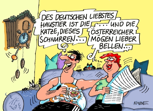 Cartoon: Lieblingstier der Deutschen (medium) by RABE tagged schmusekatze,katze,lieblingstier,deutsche,schnurren,haushalte,katzenbesitzer,umfrage,rabe,ralf,böhme,cartoon,karikatur,pressezeichnung,farbcartoon,tagescartoon,bellen,hund,östereich,bundespräsident,bundespräsidentenwahl,wien,hofburg,deutsche,lieblingstier,katze,schmusekatze,schnurren,haushalte,katzenbesitzer,umfrage,rabe,ralf,böhme,cartoon,karikatur,pressezeichnung,farbcartoon,tagescartoon,bellen,hund,östereich,bundespräsident,bundespräsidentenwahl,wien,hofburg