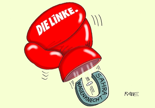 Cartoon: Linksfraktion (medium) by RABE tagged die,linke,linksfraktion,bundestag,sahra,wagenknecht,fraktionsvorsitz,rabe,ralf,böhme,cartoon,karikatur,pressezeichnung,farbcartoon,tagescartoon,spitzenpersonal,bartsch,amtszeit,führungsduo,kipping,ritzinger,boxen,boxhandschuh,hufeisen,die,linke,linksfraktion,bundestag,sahra,wagenknecht,fraktionsvorsitz,rabe,ralf,böhme,cartoon,karikatur,pressezeichnung,farbcartoon,tagescartoon,spitzenpersonal,bartsch,amtszeit,führungsduo,kipping,ritzinger,boxen,boxhandschuh,hufeisen