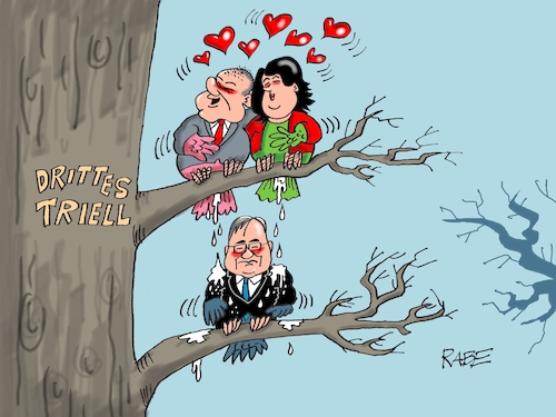 Cartoon: Lovestory (medium) by RABE tagged bundestagswahl,wahlkampf,osten,ddr,ostbeauftragter,bundesregierung,recht,rabe,ralf,böhme,cartoon,karikatur,pressezeichnung,farbcartoon,tagescartoon,kanzleramt,laschet,gartenzwerg,triell,tv,liebe,turteltauben,anschiss,lovestory,baerbock,scholz,baum,vogelkacke,bundestagswahl,wahlkampf,osten,ddr,ostbeauftragter,bundesregierung,recht,rabe,ralf,böhme,cartoon,karikatur,pressezeichnung,farbcartoon,tagescartoon,kanzleramt,laschet,gartenzwerg,triell,tv,liebe,turteltauben,anschiss,lovestory,baerbock,scholz,baum,vogelkacke