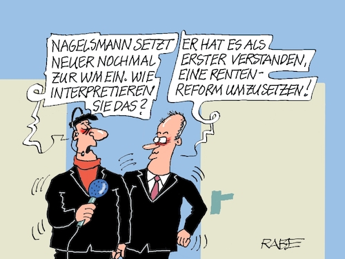 Cartoon: Merz nagelt (medium) by RABE tagged merz,kanzler,koalition,union,spd,klingbeil,cartoon,karikatur,pressezeichnung,farbcartoon,tagescartoon,db,bahn,frühling,frühjahr,frühjahrsputz,ice,zug,blumenkasten,blumenkästen,esc,songcontest,nagelsmann,neuer,tor,torwart,fußball,weltmeisterschaft,wm,renhte,reform,rentenreform,merz,kanzler,koalition,union,spd,klingbeil,cartoon,karikatur,pressezeichnung,farbcartoon,tagescartoon,db,bahn,frühling,frühjahr,frühjahrsputz,ice,zug,blumenkasten,blumenkästen,esc,songcontest,nagelsmann,neuer,tor,torwart,fußball,weltmeisterschaft,wm,renhte,reform,rentenreform