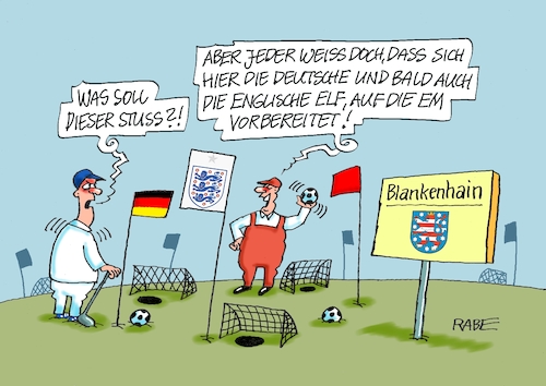 Cartoon: Minigolftore (medium) by RABE tagged fußball,fussball,bundesliga,meistertitel,fußballer,bayern,münchen,bayer,leverkusen,rabe,ralf,böhme,cartoon,karikatur,pressezeichnung,frabcartoon,tagescartoon,schild,meister,schuß,ecke,eckball,sport,em,europameisterscchaft,deutschland,england,kane,blankenhain,thüringen,golf,minigolf,golfschläger,golfball,fußball,fussball,bundesliga,meistertitel,fußballer,bayern,münchen,bayer,leverkusen,rabe,ralf,böhme,cartoon,karikatur,pressezeichnung,frabcartoon,tagescartoon,schild,meister,schuß,ecke,eckball,sport,em,europameisterscchaft,deutschland,england,kane,blankenhain,thüringen,golf,minigolf,golfschläger,golfball