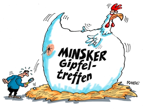 Cartoon: Minskergipfel (medium) by RABE tagged ukraine,ukrainekrise,minsk,weissrussland,russland,poroschenko,putin,hollande,merkel,gipfeltreffen,separatisten,feuerpause,einigung,waffenruhe,rabe,ralf,böhme,cartoon,karikatur,pressezeichnung,farbcartoon,kremlchef,huhn,henne,ei,legehenne,ukraine,ukrainekrise,minsk,weissrussland,russland,poroschenko,putin,hollande,merkel,gipfeltreffen,separatisten,feuerpause,einigung,waffenruhe,rabe,ralf,böhme,cartoon,karikatur,pressezeichnung,farbcartoon,kremlchef,huhn,henne,ei,legehenne