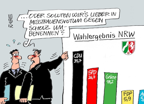 Cartoon: Misstrauensstatistik (medium) by RABE tagged landtagswahl,nrw,wüst,kutschaty,cdu,spd,nordrheinwestfalen,nordrhein,westfalen,rabe,ralf,böhme,cartoon,karikatur,pressezeichnung,farbcartoon,tagescartoon,wähler,wahlurne,maß,maßkrug,wappen,wahlsieg,bilanz,diagramm,wahlergebnisse,konstelationen,mona,neubaur,grüne,fdp,votum,olaf,scholz,kanzler,misstrauensvotum,landtagswahl,nrw,wüst,kutschaty,cdu,spd,nordrheinwestfalen,nordrhein,westfalen,rabe,ralf,böhme,cartoon,karikatur,pressezeichnung,farbcartoon,tagescartoon,wähler,wahlurne,maß,maßkrug,wappen,wahlsieg,bilanz,diagramm,wahlergebnisse,konstelationen,mona,neubaur,grüne,fdp,votum,olaf,scholz,kanzler,misstrauensvotum