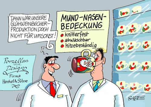 Cartoon: Mundschutz to go (medium) by RABE tagged corona,bildung,bildungsminister,kanzleramt,bildungskonferenz,lehrerkonferenz,laptop,ausstatung,digitalisierung,bildungsmonitor,internetzugan,wlan,aufwachen,fallzahlen,lockdown,merkel,impfstoff,verschärfung,weihnachten,januar,weihnachtsmarkt,glühwein,glühweinbecher,mundschutz,nasenschutz,porzellan,design,produktion,corona,bildung,bildungsminister,kanzleramt,bildungskonferenz,lehrerkonferenz,laptop,ausstatung,digitalisierung,bildungsmonitor,internetzugan,wlan,aufwachen,fallzahlen,lockdown,merkel,impfstoff,verschärfung,weihnachten,januar,weihnachtsmarkt,glühwein,glühweinbecher,mundschutz,nasenschutz,porzellan,design,produktion