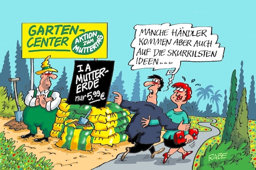 Cartoon: Muttierde (medium) by RABE tagged mutti,mutter,muttertag,feiertag,sonntag,kinder,sohn,tochter,gratulation,glückwünsche,blumen,pralinen,rabe,ralf,böhme,cartoon,karikatur,pressezeichnung,farbcartoon,tagescartoon,garten,gartencenter,angebot,erde,muttererde,aktion,mutti,mutter,muttertag,feiertag,sonntag,kinder,sohn,tochter,gratulation,glückwünsche,blumen,pralinen,rabe,ralf,böhme,cartoon,karikatur,pressezeichnung,farbcartoon,tagescartoon,garten,gartencenter,angebot,erde,muttererde,aktion