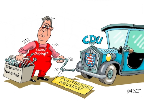 Cartoon: Neustart (medium) by RABE tagged cdu,landtagswahlen,thüringen,erfurt,wahldebakel,akk,rücktritt,kanzlerkandidatur,rabe,ralf,böhme,cartoon,karikatur,pressezeichnung,farbcartoon,tagescartoon,rettung,bord,parteimitglieder,rettungsringe,neustart,gesprächsbereitschaft,oldtimer,reperatur,starthilfe,cdu,landtagswahlen,thüringen,erfurt,wahldebakel,akk,rücktritt,kanzlerkandidatur,rabe,ralf,böhme,cartoon,karikatur,pressezeichnung,farbcartoon,tagescartoon,rettung,bord,parteimitglieder,rettungsringe,neustart,gesprächsbereitschaft,oldtimer,reperatur,starthilfe