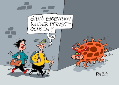 Cartoon: Pfingstochs (medium) by RABE tagged corona,kliniken,intensivbetten,überbelegung,op,operationen,omikron,boosterimpfung,coronamaßnahmen,coronakurs,lockerungen,märz,freedomday,gewässer,sicher,karl,lauterbach,feiertag,pfingsten,pfingstfeietag,geist,taube,ausschüttung,pfingsttour,pfingstwanderung,ecke,eckenwitz,corona,kliniken,intensivbetten,überbelegung,op,operationen,omikron,boosterimpfung,coronamaßnahmen,coronakurs,lockerungen,märz,freedomday,gewässer,sicher,karl,lauterbach,feiertag,pfingsten,pfingstfeietag,geist,taube,ausschüttung,pfingsttour,pfingstwanderung,ecke,eckenwitz