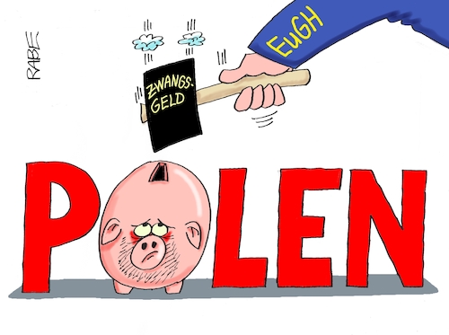 Cartoon: Polen offen (medium) by RABE tagged eu,eugh,brüssel,polen,zwangsgeld,sparschwein,hammer,euro,rabe,ralf,böhme,cartoon,karikatur,pressezeichnung,farbcartoon,tagescartoon,justiz,justizreform,gerichtshof,warschau,verfassungsgericht,weltkrieg,eu,eugh,brüssel,polen,zwangsgeld,sparschwein,hammer,euro,rabe,ralf,böhme,cartoon,karikatur,pressezeichnung,farbcartoon,tagescartoon,justiz,justizreform,gerichtshof,warschau,verfassungsgericht,weltkrieg