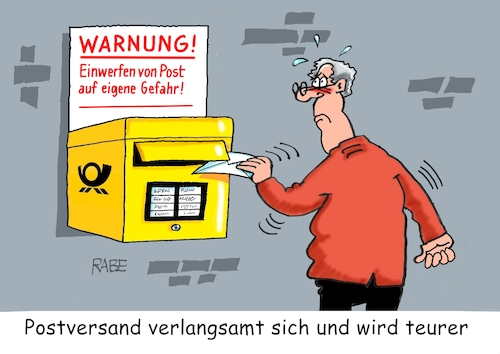 Cartoon: Postoffice (medium) by RABE tagged ampel,ampelregierung,rot,grün,gelb,fdp,spd,grüne,rabe,ralf,böhme,cartoon,karikatur,pressezeichnung,farbcartoon,tagescartoon,inflation,einkommen,rente,rentenpaket,bruch,streit,neuwahlen,post,postamt,porto,gebühren,kosten,postv,ersand,briefkasten,warnhinweis,briefe,pakete,päckchen,ampel,ampelregierung,rot,grün,gelb,fdp,spd,grüne,rabe,ralf,böhme,cartoon,karikatur,pressezeichnung,farbcartoon,tagescartoon,inflation,einkommen,rente,rentenpaket,bruch,streit,neuwahlen,post,postamt,porto,gebühren,kosten,postv,ersand,briefkasten,warnhinweis,briefe,pakete,päckchen