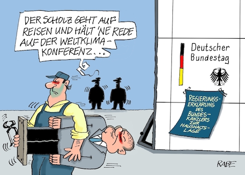 Cartoon: Redenhalter (medium) by RABE tagged ampelregierung,scholz,spd,grüne,fdp,lindner,kinder,kindergrundsicherung,rabe,ralf,böhme,cartoon,karikatur,pressezeichnung,farbcartoon,tagescartoon,hausmeister,ohren,zähne,weltklima,weltklimakonferenz,dubai,delegatin,rede,kanzler,klimakatastrophe,bundestag,haushaltsdebatte,haushaltskrise,pappa,aufsteller,pappkamerad,figur,debatte,ampelregierung,scholz,spd,grüne,fdp,lindner,kinder,kindergrundsicherung,rabe,ralf,böhme,cartoon,karikatur,pressezeichnung,farbcartoon,tagescartoon,hausmeister,ohren,zähne,weltklima,weltklimakonferenz,dubai,delegatin,rede,kanzler,klimakatastrophe,bundestag,haushaltsdebatte,haushaltskrise,pappa,aufsteller,pappkamerad,figur,debatte