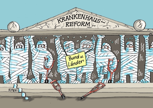 Cartoon: Reformreförmchen (medium) by RABE tagged lauterbach,gesundheitsminister,organe,organspender,organspenderapp,selfi,handy,post,herz,leber,lunge,niere,magen,register,onlineregister,medizin,krankenhaus,krankenhausreform,krankenhäuser,pflegepersonal,fachkräfte,kosten,bund,länder,gipfel,krücken,verband,mullbinden,tempel,stufen,notfall,lauterbach,gesundheitsminister,organe,organspender,organspenderapp,selfi,handy,post,herz,leber,lunge,niere,magen,register,onlineregister,medizin,krankenhaus,krankenhausreform,krankenhäuser,pflegepersonal,fachkräfte,kosten,bund,länder,gipfel,krücken,verband,mullbinden,tempel,stufen,notfall