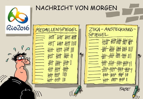 Cartoon: Rio Zika (medium) by RABE tagged rio,brasilien,sommerspiele,olympia,olympiade,medaillen,medaillenspiegelrabe,ralf,böhme,cartoon,karikatur,pressezeichnung,farbcartoon,tagescartoon,zika,virus,who,ansteckung,epedemi,rio,brasilien,sommerspiele,olympia,olympiade,medaillen,medaillenspiegelrabe,ralf,böhme,cartoon,karikatur,pressezeichnung,farbcartoon,tagescartoon,zika,virus,who,ansteckung,epedemi