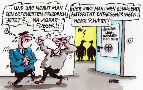 Cartoon: Schmidt Agrarminister (medium) by RABE tagged schmidt,bundesagrarminister,csu,seehofer,bundeslandwirtschaftsminister,friedrich,rücktritt,affäre,oppermann,edathy,spd,porno,kinderpornos,koalitionskrise,vertrauenskrise,rabe,ralf,böhme,cartoon,karikatur,pressezeichnung,farbcartoon,lacher,autorität,agrarflieger,staatssekretär,landwirtschaftsminister,schmidt,bundesagrarminister,csu,seehofer,bundeslandwirtschaftsminister,friedrich,rücktritt,affäre,oppermann,edathy,spd,porno,kinderpornos,koalitionskrise,vertrauenskrise,rabe,ralf,böhme,cartoon,karikatur,pressezeichnung,farbcartoon,lacher,autorität,agrarflieger,staatssekretär,landwirtschaftsminister