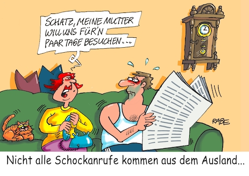 Cartoon: Schockstarre (medium) by RABE tagged schock,schockanrufe,ausland,polizei,kriminelles,rabe,ralf,böhme,cartoon,karikatur,pressezeichnung,farbcartoon,tagescartoon,ehepaar,couch,enkeltrick,telefon,betrüger,verbrechen,verbrecher,schock,schockanrufe,ausland,polizei,kriminelles,rabe,ralf,böhme,cartoon,karikatur,pressezeichnung,farbcartoon,tagescartoon,ehepaar,couch,enkeltrick,telefon,betrüger,verbrechen,verbrecher