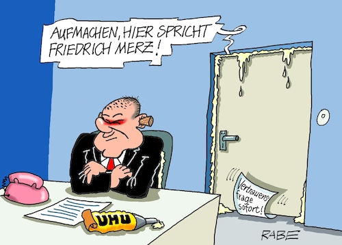 Cartoon: Scholzkleber (medium) by RABE tagged ampel,ampelregierung,rot,grün,gelb,fdp,spd,grüne,rabe,ralf,böhme,cartoon,karikatur,pressezeichnung,farbcartoon,tagescartoon,inflation,einkommen,rente,rentenpaket,bruch,streit,neuwahlen,scholz,merz,rücktritt,vertrauensfrage,kleber,uhu,klimakleber,ampel,ampelregierung,rot,grün,gelb,fdp,spd,grüne,rabe,ralf,böhme,cartoon,karikatur,pressezeichnung,farbcartoon,tagescartoon,inflation,einkommen,rente,rentenpaket,bruch,streit,neuwahlen,scholz,merz,rücktritt,vertrauensfrage,kleber,uhu,klimakleber