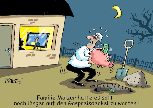 Cartoon: Schweinerei (medium) by RABE tagged gas,gassparen,gasnotstand,gasgeben,sanktionen,gasspeicher,gasheizung,rabe,ralf,böhme,cartoon,karikatur,pressezeichnung,farbcartoon,tagescartoon,robert,habeck,putin,ukrainekrieg,gasdeckel,gaspreisdeckel,garten,sparschwein,euro,geld,erspartes,spaten,eingraben,gas,gassparen,gasnotstand,gasgeben,sanktionen,gasspeicher,gasheizung,rabe,ralf,böhme,cartoon,karikatur,pressezeichnung,farbcartoon,tagescartoon,robert,habeck,putin,ukrainekrieg,gasdeckel,gaspreisdeckel,garten,sparschwein,euro,geld,erspartes,spaten,eingraben