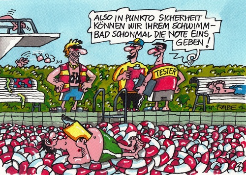 Cartoon: Schwimmbadtest (medium) by RABE tagged freibad,schwimmbader,schwimmbecken,pfingsten,pfingstwetter,rabe,ralf,böhme,cartoon,karikatur,farbcartoon,wasser,chlorgehalt,sprungturm,badegäste,badehose,badelatschen,schwimmring,rettungsring,bademeister,tester,ordnung,sommer,sonne,hitze,imbiss,beckenrand,freibad,schwimmbader,schwimmbecken,pfingsten,pfingstwetter,rabe,ralf,böhme,cartoon,karikatur,farbcartoon,wasser,chlorgehalt,sprungturm,badegäste,badehose,badelatschen,schwimmring,rettungsring,bademeister,tester,ordnung,sommer,sonne,hitze,imbiss,beckenrand