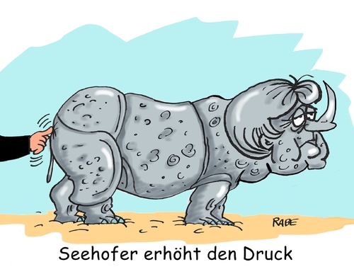 Cartoon: Seehoferdruck (medium) by RABE tagged seehofer,csu,merkel,cdu,wahlschlappe,wahlniederlage,flüchtlingskrise,flüchtlingsproblematik,afd,landtagswahl,meckpomm,rabe,ralf,böhme,cartoon,karikatur,pressezeichnung,farbcartoon,tagescartoon,nashorn,dickhäuter,druck,bundestagswahl,seehofer,csu,merkel,cdu,wahlschlappe,wahlniederlage,flüchtlingskrise,flüchtlingsproblematik,afd,landtagswahl,meckpomm,rabe,ralf,böhme,cartoon,karikatur,pressezeichnung,farbcartoon,tagescartoon,nashorn,dickhäuter,druck,bundestagswahl