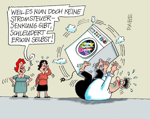 Cartoon: Selbst ist der Mann (medium) by RABE tagged merz,union,kanzler,fritze,koalition,spd,klingbeil,bundesregierung,rabe,ralf,böhme,cartoon,karikatur,pressezeichnung,farbcartoon,tagescartoon,trump,putin,krisen,tv,nachrichten,waschmaschine,stromsteuer,stromsteuersenkung,wählerlüge,wahlversprechen,generaldebatte,schlagabtausch,bundestag,erwin,stromkosten,schleuderakrobat,akrobat,wäscheschleuder,merz,union,kanzler,fritze,koalition,spd,klingbeil,bundesregierung,rabe,ralf,böhme,cartoon,karikatur,pressezeichnung,farbcartoon,tagescartoon,trump,putin,krisen,tv,nachrichten,waschmaschine,stromsteuer,stromsteuersenkung,wählerlüge,wahlversprechen,generaldebatte,schlagabtausch,bundestag,erwin,stromkosten,schleuderakrobat,akrobat,wäscheschleuder