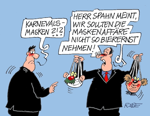 Cartoon: Spaßvogel Spahn (medium) by RABE tagged merz,union,kanzler,fritze,koalition,spd,klingbeil,bundesregierung,rabe,ralf,böhme,cartoon,karikatur,pressezeichnung,farbcartoon,tagescartoon,trump,putin,krisen,tv,nachrichten,jens,spahn,maske,maskenaffäre,coron,coronamaske,maskendeal,fasching,karneval,karnevalsmaske,gesundheit,medizin,merz,union,kanzler,fritze,koalition,spd,klingbeil,bundesregierung,rabe,ralf,böhme,cartoon,karikatur,pressezeichnung,farbcartoon,tagescartoon,trump,putin,krisen,tv,nachrichten,jens,spahn,maske,maskenaffäre,coron,coronamaske,maskendeal,fasching,karneval,karnevalsmaske,gesundheit,medizin