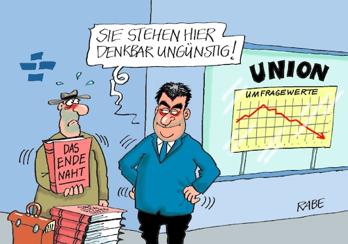 Cartoon: Standpunkt (medium) by RABE tagged bundestagswahl,wahlkampf,osten,ddr,ostbeauftragter,bundesregierung,recht,rabe,ralf,böhme,cartoon,karikatur,pressezeichnung,farbcartoon,tagescartoon,cdu,wahlplakat,laschet,lacher,lachnummer,söder,ende,naht,turm,bücher,weltuntergang,weltuntergangsstimmung,retter,umfragewerte,umfragetief,politbarometer,bundestagswahl,wahlkampf,osten,ddr,ostbeauftragter,bundesregierung,recht,rabe,ralf,böhme,cartoon,karikatur,pressezeichnung,farbcartoon,tagescartoon,cdu,wahlplakat,laschet,lacher,lachnummer,söder,ende,naht,turm,bücher,weltuntergang,weltuntergangsstimmung,retter,umfragewerte,umfragetief,politbarometer