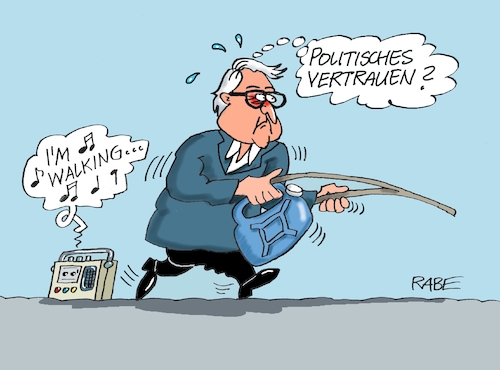 Cartoon: Steinmeier walkt (medium) by RABE tagged merz,union,kanzler,fritze,koalition,spd,klingbeil,bundesregierung,rabe,ralf,böhme,cartoon,karikatur,pressezeichnung,farbcartoon,tagescartoon,trump,putin,krisen,tv,nachrichten,bundespräsident,steinmeier,wanderer,radio,wünschelrute,vertrauen,vertrauensverlust,merz,union,kanzler,fritze,koalition,spd,klingbeil,bundesregierung,rabe,ralf,böhme,cartoon,karikatur,pressezeichnung,farbcartoon,tagescartoon,trump,putin,krisen,tv,nachrichten,bundespräsident,steinmeier,wanderer,radio,wünschelrute,vertrauen,vertrauensverlust