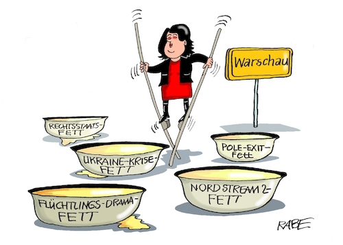 Cartoon: Stelzbock (medium) by RABE tagged ampel,ampelkoalition,koalitionsvertrag,fdp,spd,grüne,rabe,ralf,böhme,cartoon,karikatur,pressezeichnung,farbcartoon,tagescartoon,lupe,vergrößerung,lösungen,lösungsvorschläge,baerbock,aussenministerin,antrittsbesuch,polen,warschau,fett,fettnäpfe,fettnäpfchen,stelzen,annalena,justiz,flüchtlingsdrama,nordstream,gaspipeline,aussenpolitik,exit,eu,ukraine,ukrainekrise,rechtsstaat,belarussland,grenze,lukaschenko,ampel,ampelkoalition,koalitionsvertrag,fdp,spd,grüne,rabe,ralf,böhme,cartoon,karikatur,pressezeichnung,farbcartoon,tagescartoon,lupe,vergrößerung,lösungen,lösungsvorschläge,baerbock,aussenministerin,antrittsbesuch,polen,warschau,fett,fettnäpfe,fettnäpfchen,stelzen,annalena,justiz,flüchtlingsdrama,nordstream,gaspipeline,aussenpolitik,exit,eu,ukraine,ukrainekrise,rechtsstaat,belarussland,grenze,lukaschenko