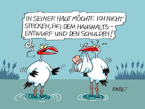 Cartoon: Storchennest (medium) by RABE tagged ampel,ampelregierung,rot,grün,gelb,fdp,spd,grüne,rabe,ralf,böhme,cartoon,karikatur,pressezeichnung,farbcartoon,tagescartoon,pöbelei,pöbler,bestrafung,regelung,beschimpfung,bundestag,abgeordnete,haushalt,haushaltsbeschluss,haushaltsdebatte,lindner,schulden,schuldenlast,sumpf,wasser,storch,störche,säugling,baby,vögel,ampel,ampelregierung,rot,grün,gelb,fdp,spd,grüne,rabe,ralf,böhme,cartoon,karikatur,pressezeichnung,farbcartoon,tagescartoon,pöbelei,pöbler,bestrafung,regelung,beschimpfung,bundestag,abgeordnete,haushalt,haushaltsbeschluss,haushaltsdebatte,lindner,schulden,schuldenlast,sumpf,wasser,storch,störche,säugling,baby,vögel