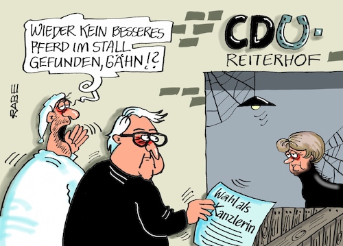 Cartoon: Stutenbissigkeit (medium) by RABE tagged sonderparteitag,spd,martin,schulz,ja,groko,koalitionsverhandlungen,rabe,ralf,böhme,cartoon,karikatur,pressezeichnung,farbcartoon,tagescartoon,merkel,union,koalitionsgespräche,nahles,mitgliederbefragung,ministerposten,seehofer,scheuer,steinmaier,bundespräsident,kanzlerkandidatin,stall,reiterhof,pferd,stute,michel,gähn,kanzlerin,sonderparteitag,spd,martin,schulz,ja,groko,koalitionsverhandlungen,rabe,ralf,böhme,cartoon,karikatur,pressezeichnung,farbcartoon,tagescartoon,merkel,union,koalitionsgespräche,nahles,mitgliederbefragung,ministerposten,seehofer,scheuer,steinmaier,bundespräsident,kanzlerkandidatin,stall,reiterhof,pferd,stute,michel,gähn,kanzlerin