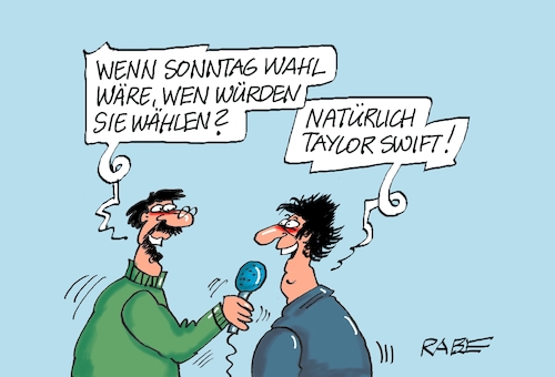 Cartoon: Swift nochmal (medium) by RABE tagged taylor,swift,gelsenkirchen,konzert,rock,pop,superstar,megastar,rabe,ralf,böhme,cartoon,karikatur,pressezeichnung,farbcartoon,tagescartoon,eu,wahl,brüssel,kommissionspräsidentin,von,der,leyen,uschi,wahlsonntag,wahlprognose,wähler,taylor,swift,gelsenkirchen,konzert,rock,pop,superstar,megastar,rabe,ralf,böhme,cartoon,karikatur,pressezeichnung,farbcartoon,tagescartoon,eu,wahl,brüssel,kommissionspräsidentin,von,der,leyen,uschi,wahlsonntag,wahlprognose,wähler