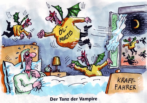 Cartoon: Tanz der Ölmultis (medium) by RABE tagged ölmultis,ölkonzerne,öllobby,erdöl,erdölförderung,kartellamt,verbraucher,kraftfahrer,autofahrer,pendler,steuerzahler,wirtschaftsminister,fdp,cdu,bundesregierung,kanzlerin,merkel,preisabsprachen,wettbewerbsverzerrung,shell,esso,jet,aral,spritpreise,kauflaune,total,tankstellen,zapfsäule,benzinpreis,super,betrug,korruption,vampir,blutsauger,fledermaus,blutegel,nacht,nachthimmel,mond,vollmond,mondschein,bett,schlafzimmer,ölmultis,ölkonzerne,öllobby,erdöl,erdölförderung,kartellamt,verbraucher,kraftfahrer,autofahrer,pendler,fdp,cdu,kanzlerin,merkel