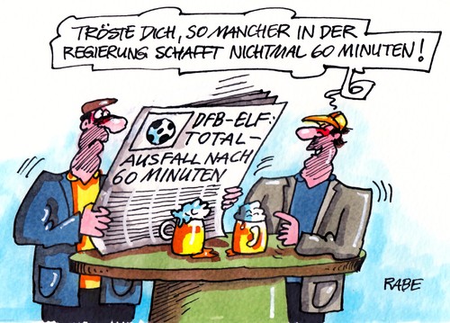 Cartoon: Totalausfall (medium) by RABE tagged totalausfall,löw,dfb,nationalelf,fußball,schweden,unentschieden,trainer,team,elf,leistungseinbruch,wm,qualifikation,bundesregierung,abgeordnete,volksvertreter,opposition,merkel,kanzlerin,cdu,fdp,minister,bundestag,berlin,cartoon,karikatur,rabe,ralf,böhme,stammtisch,sportzeitung,schlagzeile,bier,bierglas,totalausfall,löw,dfb,nationalelf,fußball,schweden,unentschieden,trainer,team,elf,leistungseinbruch,wm,qualifikation,bundesregierung,abgeordnete,volksvertreter,opposition,merkel,kanzlerin,cdu,fdp,minister,bundestag,berlin,cartoon,karikatur,rabe,ralf,böhme,stammtisch,sportzeitung,schlagzeile,bier,bierglas