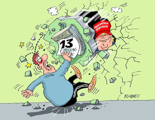 Cartoon: Trump durch die Wand (medium) by RABE tagged trrump,donald,präsident,usa,zoll,strafzoll,cartoon,karikatur,rabe,ralf,böhme,pressezeichnung,farbcartoon,tagescartoon,vatikan,büro,papst,franziskus,tod,sekretär,konklave,selbsternennung,kirche,bischof,freitag,der,dreizehnte,aberglaube,pechtag,unglück,unglücksrabe,pechvogle,abreißkalender,wandkalender,durchbruch,mauer,loch,trrump,donald,präsident,usa,zoll,strafzoll,cartoon,karikatur,rabe,ralf,böhme,pressezeichnung,farbcartoon,tagescartoon,vatikan,büro,papst,franziskus,tod,sekretär,konklave,selbsternennung,kirche,bischof,freitag,der,dreizehnte,aberglaube,pechtag,unglück,unglücksrabe,pechvogle,abreißkalender,wandkalender,durchbruch,mauer,loch