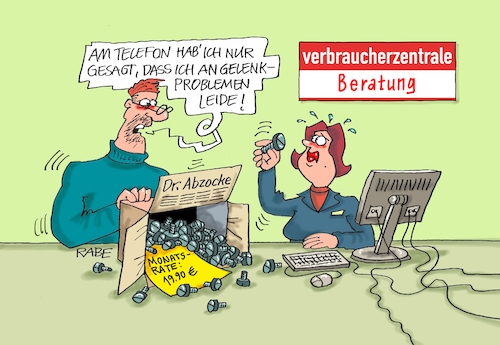 Cartoon: Verbraucherschutz Telefonterror (medium) by RABE tagged arzt,internet,betrug,telefon,telefonterror,medikamente,bestellung,momatsrate,rabe,ralf,böhme,cartoon,karikatur,pressezeichnung,farbcartoon,tagescartoon,verbraucher,verbrauerschutz,verbraucherschutzberatung,nepper,schlepper,bauernfänger,gelenke,gelenkschmerzen,schrauben,tabletten,pillen,rezept,arzt,internet,betrug,telefon,telefonterror,medikamente,bestellung,momatsrate,rabe,ralf,böhme,cartoon,karikatur,pressezeichnung,farbcartoon,tagescartoon,verbraucher,verbrauerschutz,verbraucherschutzberatung,nepper,schlepper,bauernfänger,gelenke,gelenkschmerzen,schrauben,tabletten,pillen,rezept