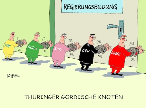 Cartoon: Verknotetes (medium) by RABE tagged landtagswahl,thüringen,erfurt,ramelow,kemmerich,fdp,akk,rücktritt,höcke,minderheitsregierung,kanzleramt,domino,dominospiel,cdu,dominosteine,hirte,afd,schraubstock,unvereinbarkeitsbeschluss,christine,lieberknecht,gordischer,knoten,regierungsbildung,landtagswahl,thüringen,erfurt,ramelow,kemmerich,fdp,akk,rücktritt,höcke,minderheitsregierung,kanzleramt,domino,dominospiel,cdu,dominosteine,hirte,afd,schraubstock,unvereinbarkeitsbeschluss,christine,lieberknecht,gordischer,knoten,regierungsbildung