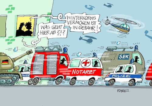 Cartoon: Vermögen in Gefahr (medium) by RABE tagged vw,dieselgat,abgasskandal,vorstan,vorstandschef,winterkorn,anklage,haftbefehl,rab,ralf,böhme,cartoon,karikatur,pressezeichnung,farbcartoon,tagescartoon,polizei,sek,ambulanz,notarzt,feuerwehr,vw,dieselgat,abgasskandal,vorstan,vorstandschef,winterkorn,anklage,haftbefehl,rab,ralf,böhme,cartoon,karikatur,pressezeichnung,farbcartoon,tagescartoon,polizei,sek,ambulanz,notarzt,feuerwehr