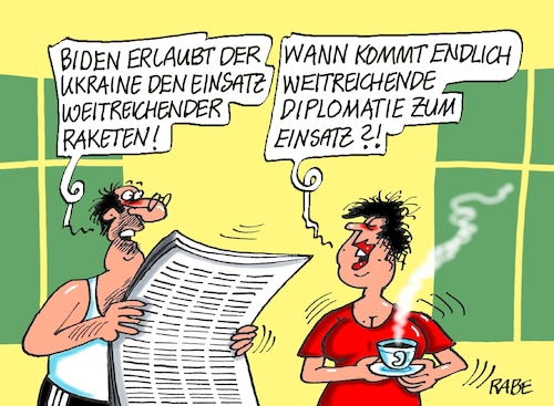 Cartoon: Weitreichendes (medium) by RABE tagged ampel,ampelregierung,rot,grün,gelb,fdp,spd,grüne,rabe,ralf,böhme,cartoon,karikatur,pressezeichnung,farbcartoon,tagescartoon,inflation,einkommen,rente,rentenpaket,bruch,streit,neuwahlentaurus,raketen,langstreckenraketen,usa,joe,biden,erlaubnis,waffenlieferung,ukraine,ukrainekrieg,ampel,ampelregierung,rot,grün,gelb,fdp,spd,grüne,rabe,ralf,böhme,cartoon,karikatur,pressezeichnung,farbcartoon,tagescartoon,inflation,einkommen,rente,rentenpaket,bruch,streit,neuwahlentaurus,raketen,langstreckenraketen,usa,joe,biden,erlaubnis,waffenlieferung,ukraine,ukrainekrieg