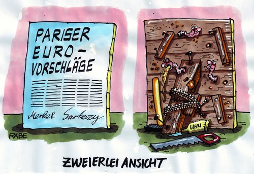 Cartoon: Zusammengeschustertes (medium) by RABE tagged euro,eu,brüssel,eurokrise,krise,eurobond,frankreich,deutschland,paris,berlin,eurovorschläge,pariser,staatschef,merkel,cdu,sarkozy,beschlüsse,unterschrift,staatsvertrag,ansicht,rettungsschirm,kredit,zinsen,anleger,spekulanten,börse,wertpapiere,bürger,steuererhöhung,steuerzahler,leim,säge,hammer,bretter,bretterwand,nägel,schnur,klebstoff,sägeblatt,holzwürmer,borkenkäfer,euro,eu,brüssel,eurokrise,krise,frankreich,deutschland,paris,berlin,pariser