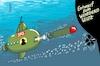 Cartoon: Abenteuer unter Wasser (small) by RABE tagged merz,union,kanzler,fritze,koalition,spd,klingbeil,bundesregierung,rabe,ralf,böhme,cartoon,karikatur,pressezeichnung,farbcartoon,tagescartoon,fett,fettnapf,drecksarbeit,stelzen,training,pistorius,unterseeboot,torpedo,wehrgesetz,wehrdienst,los,musterung,streit