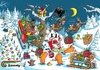 Cartoon: Adventskalender (small) by RABE tagged weihnachten,advent,adventskalender,winte,schnee,weihnachtsmann,saveway,rabe,ralf,böhme,cartoon,karikatur,pressezeichnung,farbcartoon,tagescartoon,türchen,weihnachtmann,fensterchen,schlitten,rentiere,geschenke