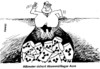 Cartoon: Ass im Ärmel (small) by RABE tagged altmaier,umweltminister,atommülllager,asse,sicherheit,atommüll,endlager,energiewende,merkel,kanzlerin,cdu,röttgen,atommüllfässer,erdreich,verseuchung,stollen