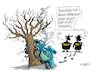Cartoon: Baumpflege (small) by RABE tagged merz,kanzler,koalition,union,spd,klingbeil,cartoon,karikatur,pressezeichnung,farbcartoon,tagescartoon,db,bahn,frühling,frühjahr,frühjahrsputz,ice,zug,blumenkasten,blumenkästen,esc,songcontest,pflege,pflegereform,pflegekommission,kommission,baum,unfall,pkw,totalschaden