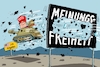 Cartoon: Billboard (small) by RABE tagged trrump,donald,präsident,usa,zoll,strafzoll,cartoon,karikatur,rabe,ralf,böhme,pressezeichnung,farbcartoon,tagescartoon,vatikan,büro,papst,franziskus,tod,sekretär,konklave,selbsternennung,kirche,bischof,los,angeles,unruhen,straßenkämpfe,nationalgarde,proteste,bürgerrechte,demokratie,meinung,meinugsfreiheit,billboard,werbung,werbefläche,panzer