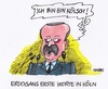 Cartoon: Erdogan Rede (small) by RABE tagged erdogan,rede,ministerpräsident,staatschef,türkei,köln,türken,deutschland,proteste,kölner,kölsch,bier,rabe,ralf,böhme,cartoon,karikatur,pressezeichnung,farbcartoon,rednerpult,massenproteste,mikro,gegner,landsleute,wahlen,istanbul