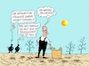 Cartoon: Erntezeit (small) by RABE tagged merz,kanzler,koalition,union,spd,klingbeil,cartoon,karikatur,pressezeichnung,farbcartoon,tagescartoon,db,bahn,frühling,frühjahr,frühjahrsputz,ice,zug,blumenkasten,blumenkästen,esc,songcontest,ernte,erntezeit,klimawandel,hitze,dürre,trockenheit,ernteausfall,regierungsarbeit