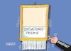 Cartoon: Gestreiftes (small) by RABE tagged merz,kanzler,koalition,union,spd,klingbeil,cartoon,karikatur,pressezeichnung,farbcartoon,tagescartoon,db,bahn,frühling,frühjahr,frühjahrsputz,ice,zug,blumenkasten,blumenkästen,entlastung,entlastungsprämie,prämie,bundesrat,ländr,banksy,künstler,kunst,bild,bilderrahmen,reisswolf