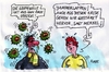 Cartoon: Grippe (small) by RABE tagged grippe,grippewelle,grippevirus,impfen,impfung,rabe,ralf,böhme,cartoon,karikatur,merkel,kanzlerin,krise