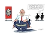 Cartoon: Große Hose (small) by RABE tagged merz,groko,spd,union,posten,postenvergabe,rabe,ralf,böhme,cartoon,karikatur,pressezeichnung,farbcartoon,tagescartoon,schaufenster,deko,umbau,laden,ladenhüter,regierungsbildung,lars,klingbeil,finanzminister,sumit,treffen,kanada,sieben,hose,übergröße,wachstum