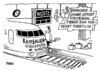 Cartoon: Highspeedwagon (small) by RABE tagged ramsauer,bahn,grube,euro,verkehrsminister,schienen,verspätung,kritik,bahnprobleme,fahrplan,servicepoint